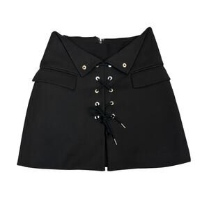 Dion Lee Laced Tailored Mini Skirt Black Women's XS Zip